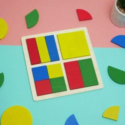 Detské geometrické puzzle - štvorce