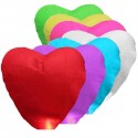 Lampióny štastia 10 kusov mix farieb - tvar srdca 