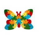Vzdelávacie drevené puzzle - motýľ