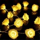 LED svietiace ruže - reťaz