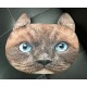 3D vankúš v tvare mačky - hnedý