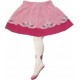 YO! Bavlnené pančucháčky so sukničkou - bielo/ružové s labuťou
